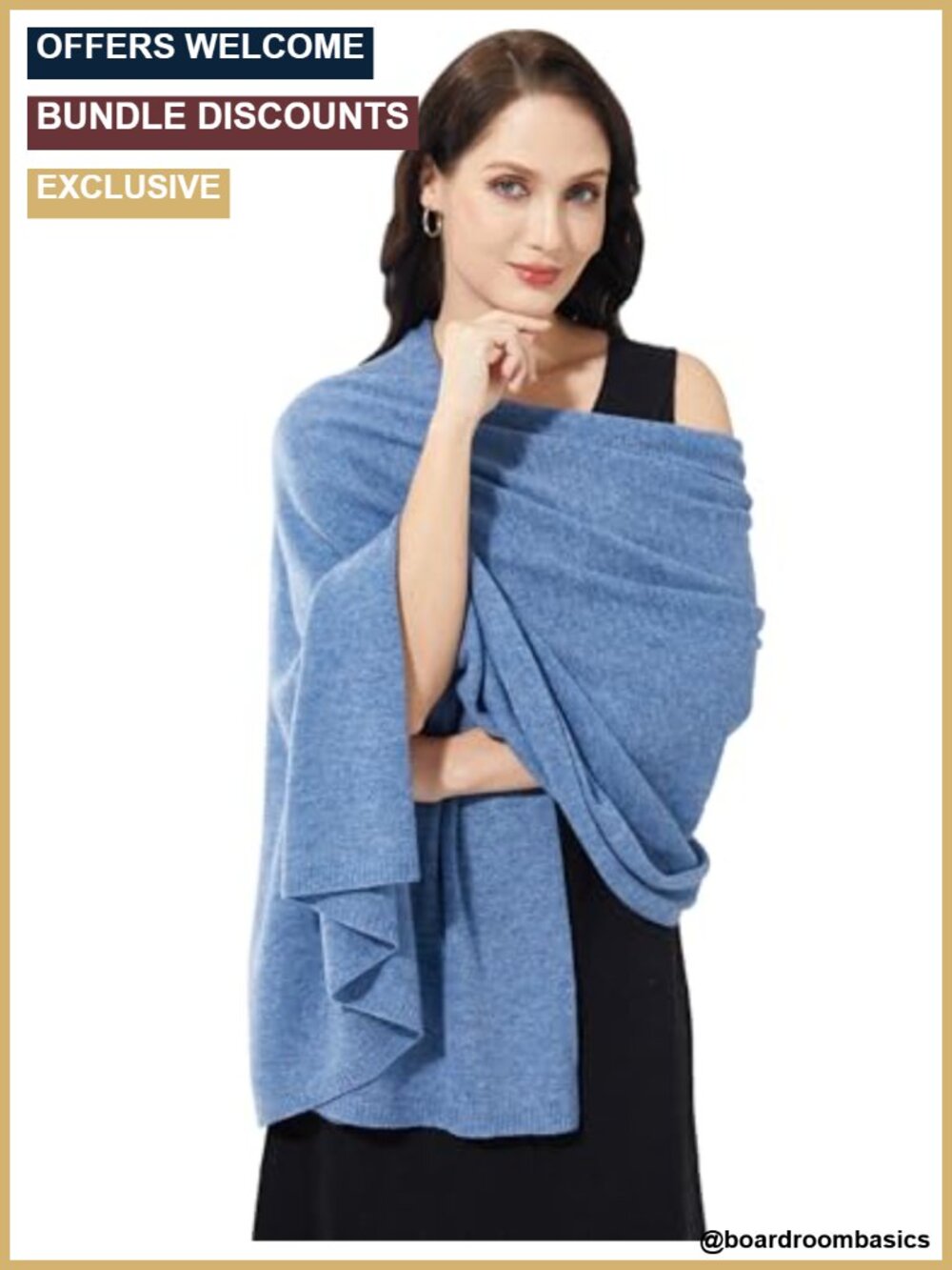 Cashmere Wool Blend Wrap Scarf Stole Shawl Travel Pashmina for Women